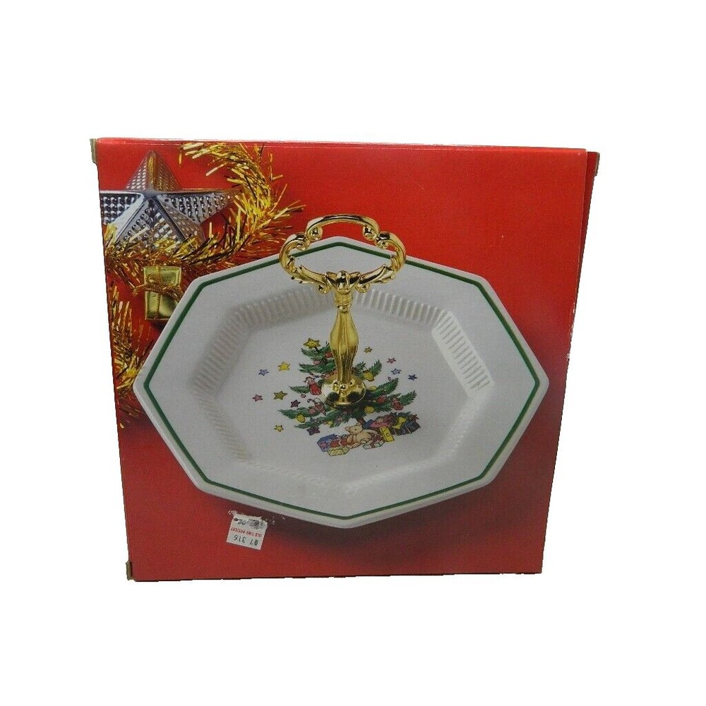 Nikko Sweet Plate w/Post Handle Made in Japan 8" New in Box